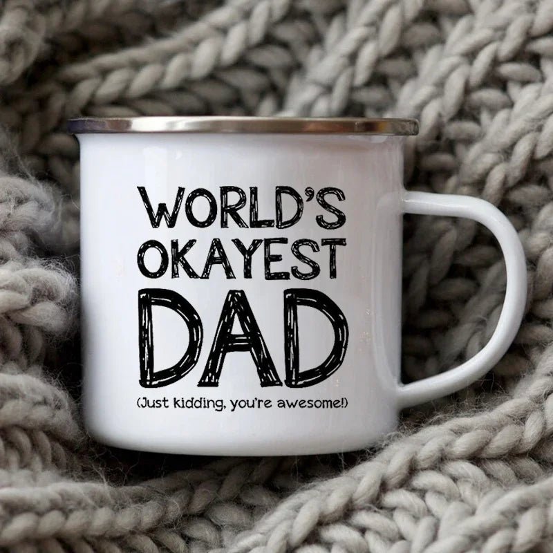 Dad Nutritional Facts Coffee Mug Enamel Cup - Buy That Thang