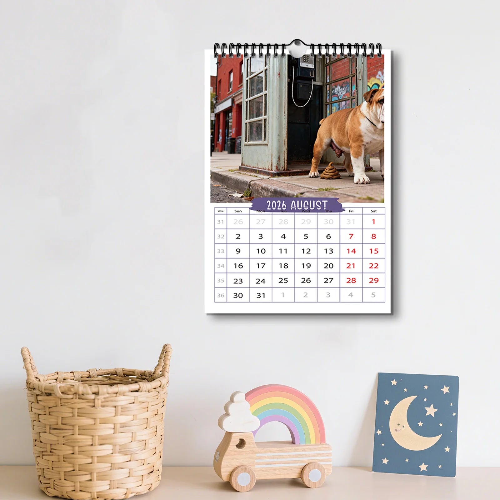 1PC 2026 Cute Dog Theme Calendar,Featuring Various Dog Breeds,Perfect for Pet Lovers' Home Decoration,As A Heartwarming Pet Gift - Buy That Thang