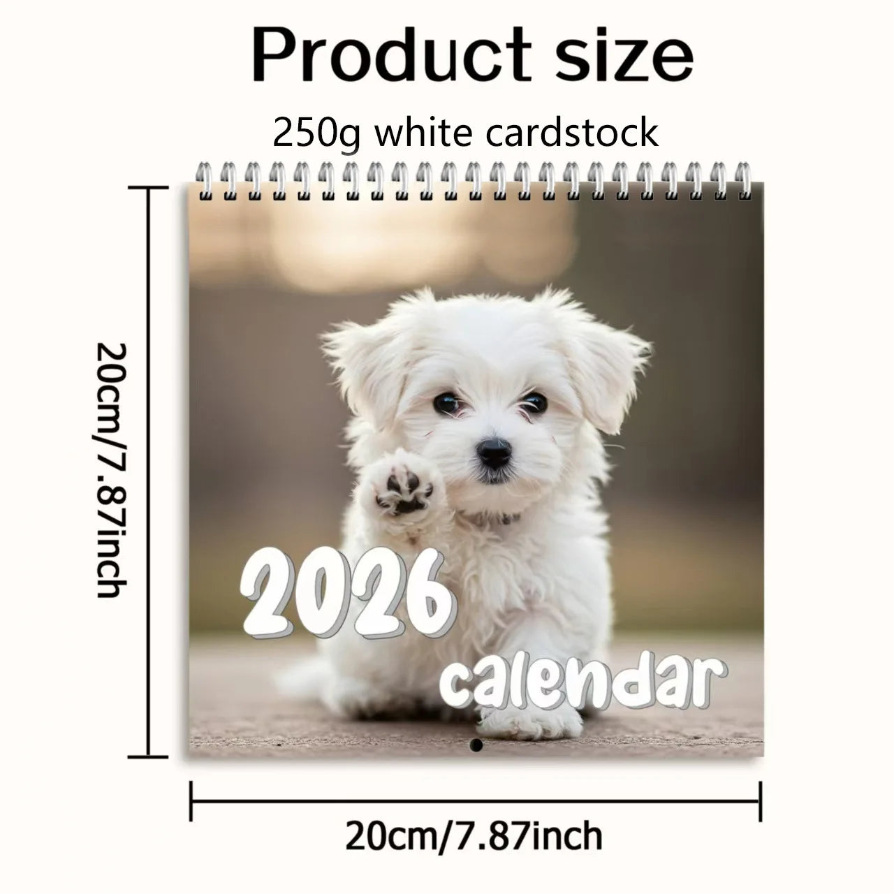 2026 Dog English Animal Style Calendar, Humorous Art Illustration Calendar Daily Travel Record Book High Quality and Durable - Buy That Thang