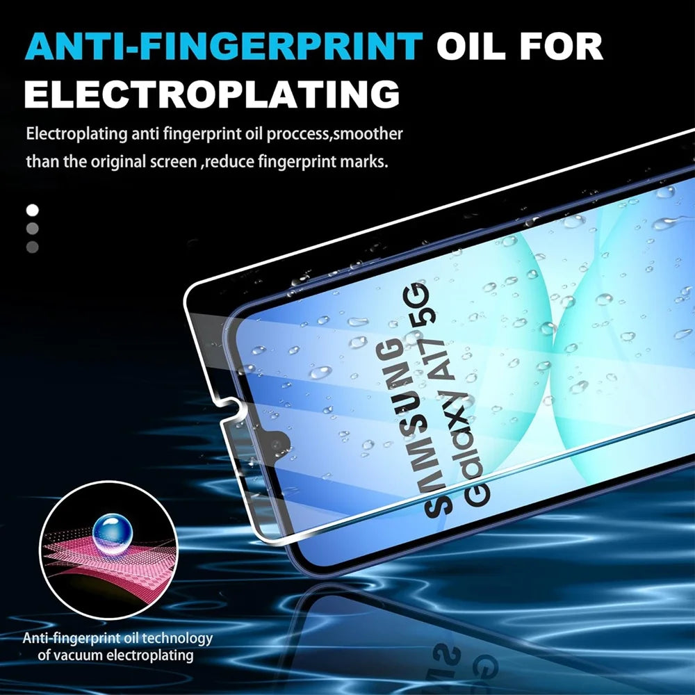 Tempered Glass For Samsung A16 A17 A26 A27 A36 A37 A56 A57 Screen Protector Galaxy A55 A35 A15 A25 A24 Film A51 A52 A53 A54