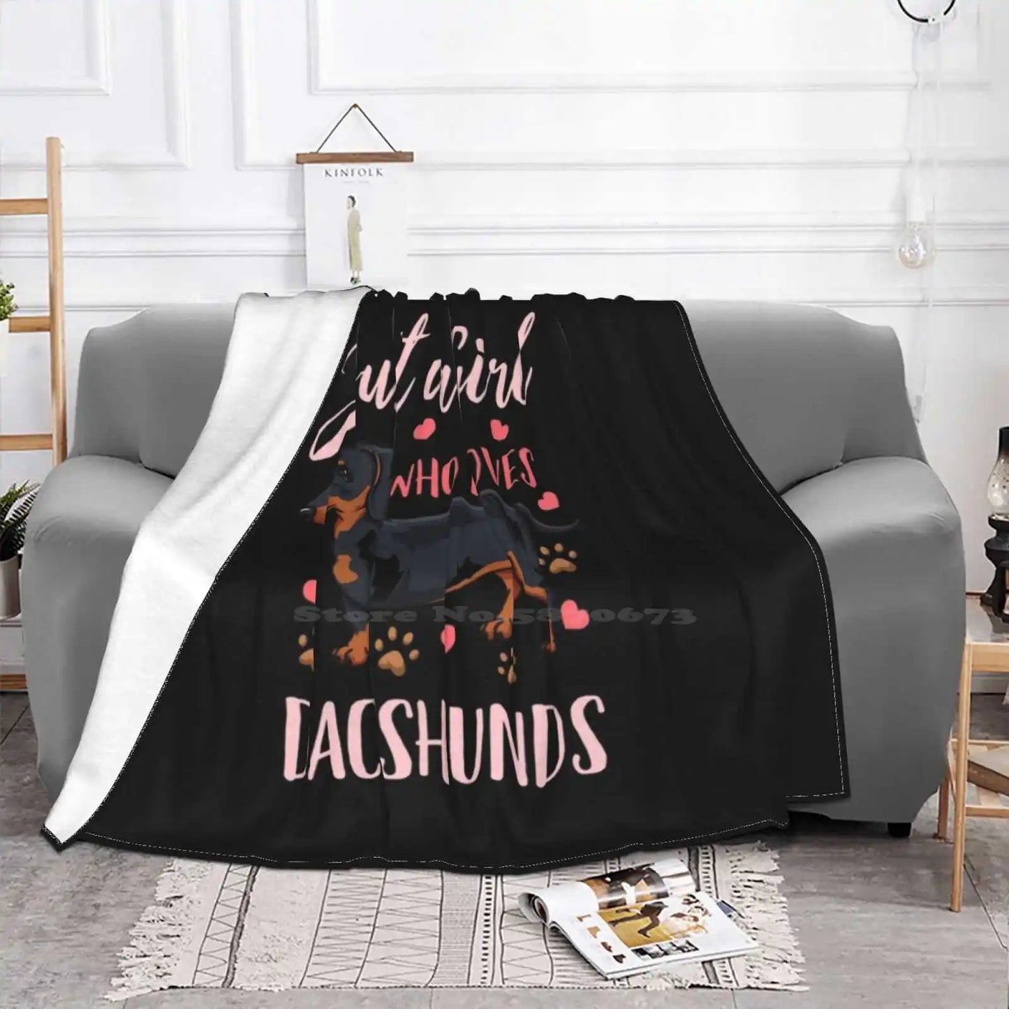 Just A Girl Who Loves Dachshunds Dog Lover Fashion Soft Warm Flannel Blanket Just A Girl Dog Mom Dachshund Lover Dachshund Mom