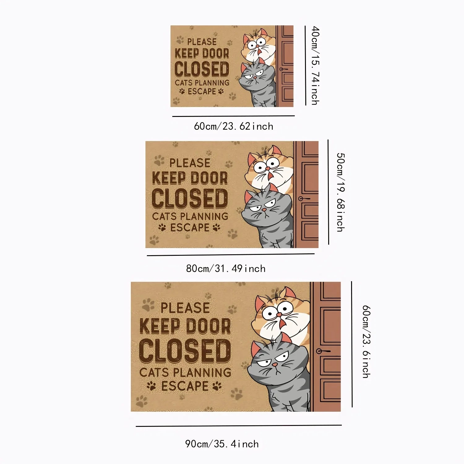 VIKAMA Cartoon Cute Carpet Cat Floor Mat Door Mat Welcome Carpet Outdoor Carpet Rug For Bedroom Living Room Carpet Washable Carp - Buy That Thang
