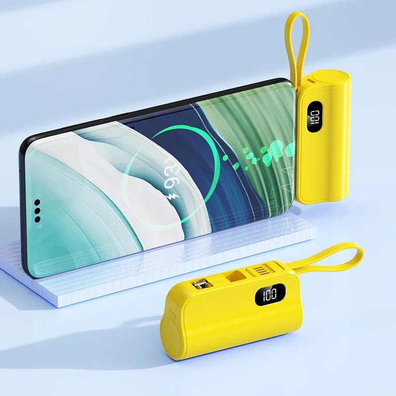 50000mAh Mini Capsule High Capacity Power Bank Portable Wireless Fast Charging External Battery for iPhone Xiaomi Huawei Samsung - Buy That Thang