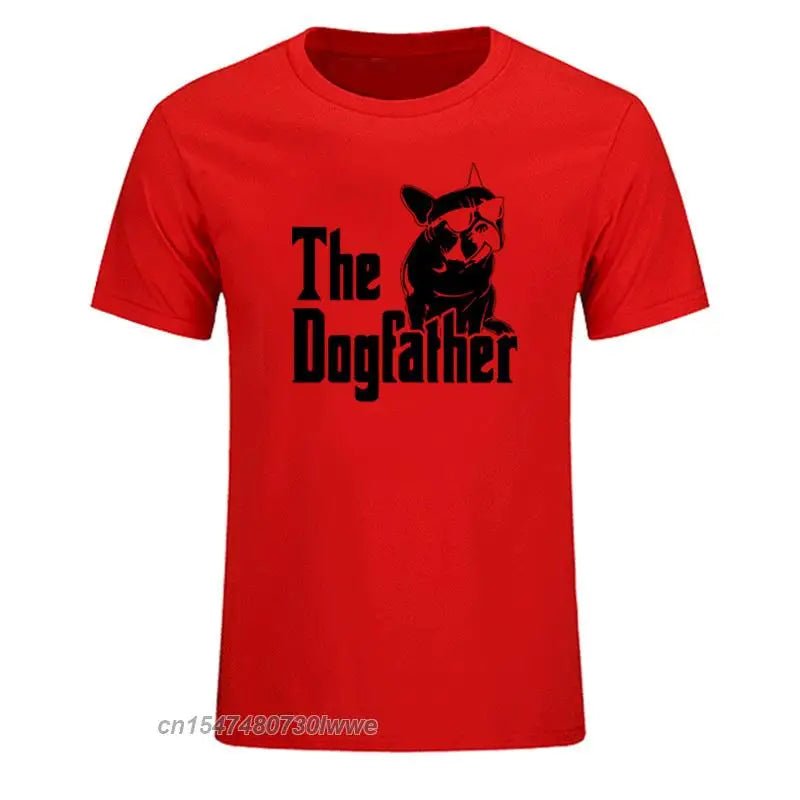 The Dogfather Dog Dad French Bulldog Funny T Shirts Men Cotton Harajuku Vintage - Buy That Thang