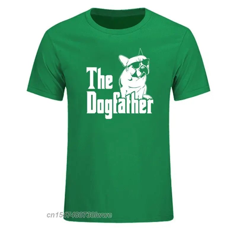 The Dogfather Dog Dad French Bulldog Funny T Shirts Men Cotton Harajuku Vintage - Buy That Thang