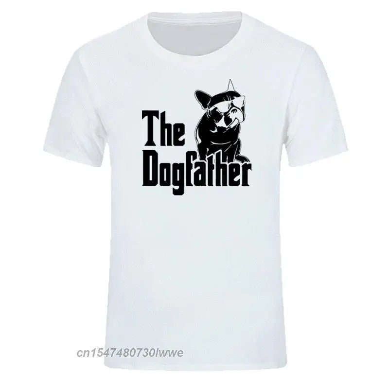 The Dogfather Dog Dad French Bulldog Funny T Shirts Men Cotton Harajuku Vintage - Buy That Thang
