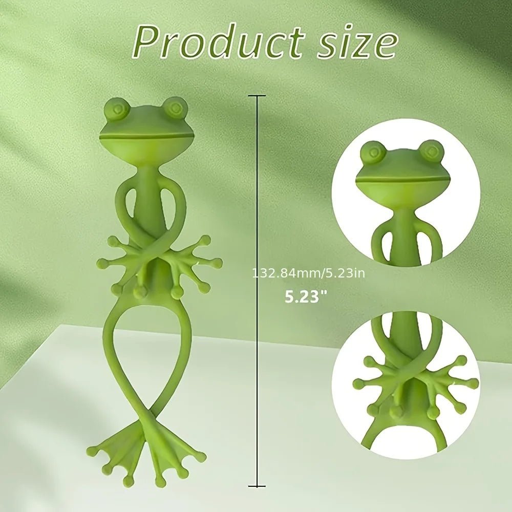 Green Frog Planter Pots - 12 PCS, Durable Plastic Planters for Indoor/Outdoor Small Plants. Whimsical Decor & Practical Support! - Buy That Thang