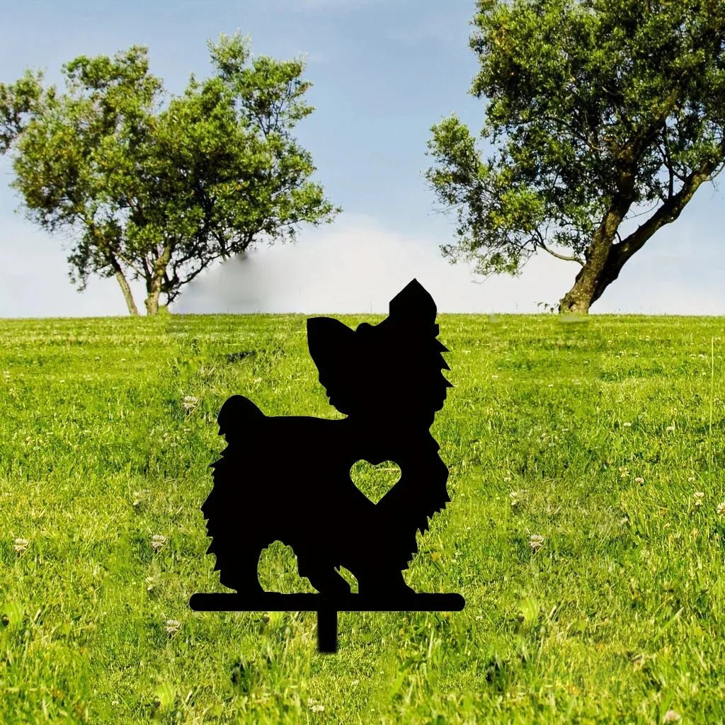 Cute Yorkie Dog Memorial Stake - Buy That Thang