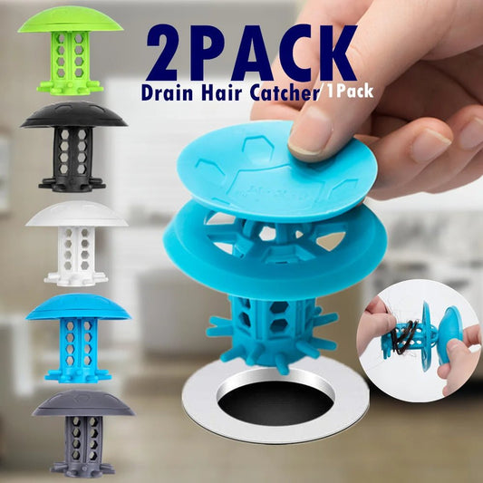 2/1 PACK TXM Drain Hair Catcher Bathtub/Sink Drain Hair Catcher,2 in 1 Bathtub Drain Protector for Shower - Buy That Thang