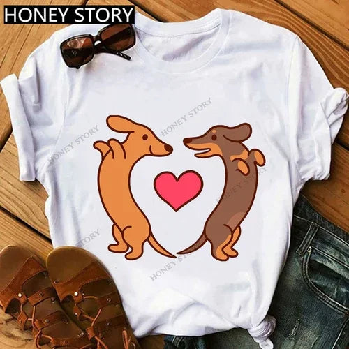 Oversized T-Shirt 'I Love My Dachshund' with Best-selling Print for Men And Women Comfortable Tee