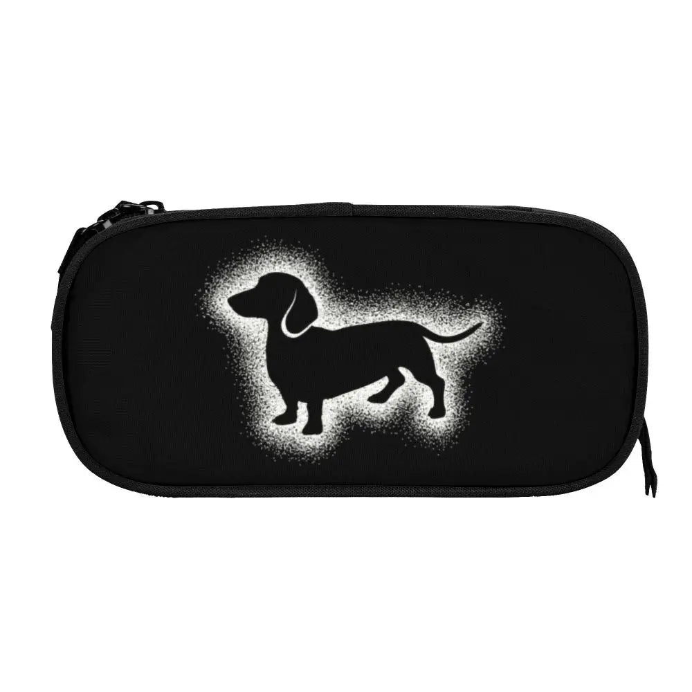Custom Cute Dachshund Dog Cute Pencil Case Girls Boys Large Capacity Puppy Pet Pencil Pouch School Accessories