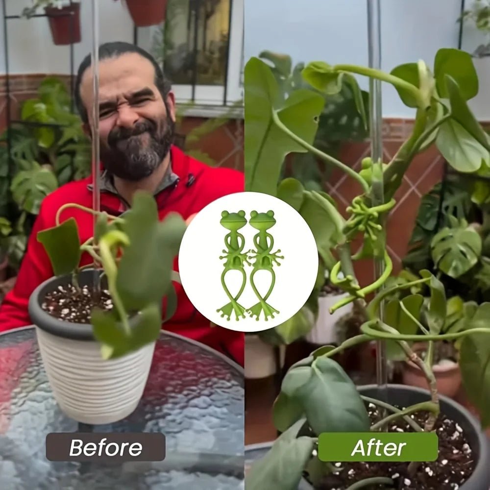 Green Frog Planter Pots - 12 PCS, Durable Plastic Planters for Indoor/Outdoor Small Plants. Whimsical Decor & Practical Support! - Buy That Thang