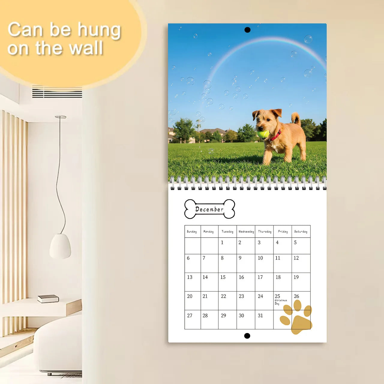 2026 Dog English Animal Style Calendar, Humorous Art Illustration Calendar Daily Travel Record Book High Quality and Durable - Buy That Thang