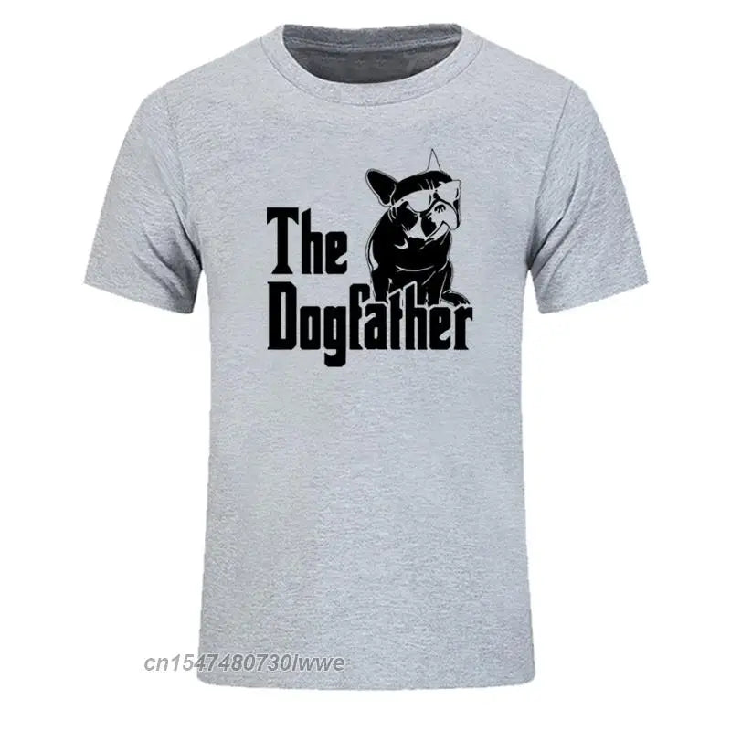 The Dogfather Dog Dad French Bulldog Funny T Shirts Men Cotton Harajuku Vintage - Buy That Thang