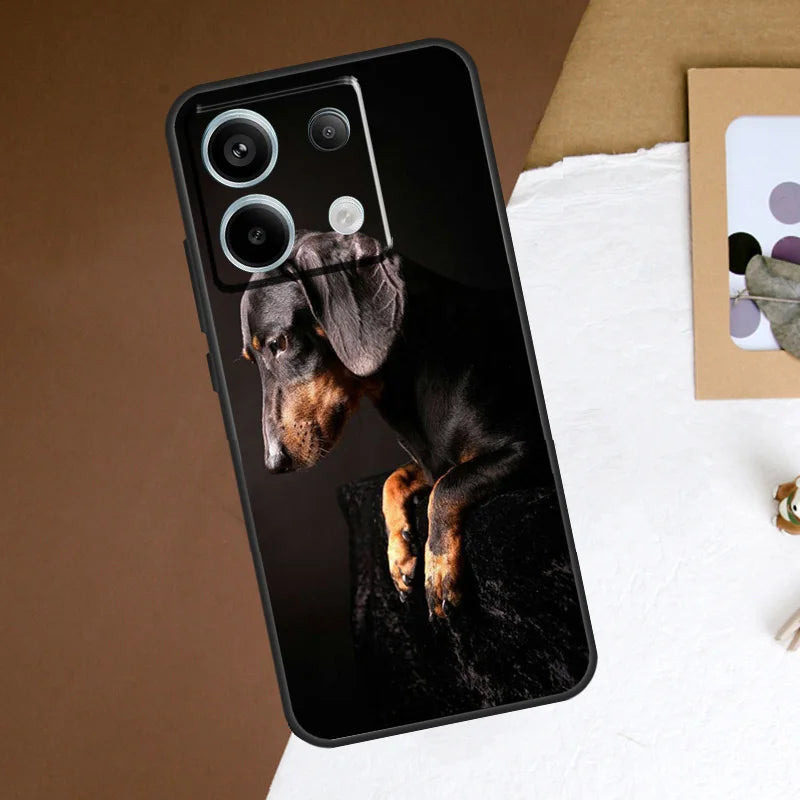 Cute Dachshund Teckel Dackel Dog Case For Redmi Note 13 Pro Plus 9 10 11 12 Pro 9S 10S 11S 12S Cover For Redmi 12 C 10C 13C