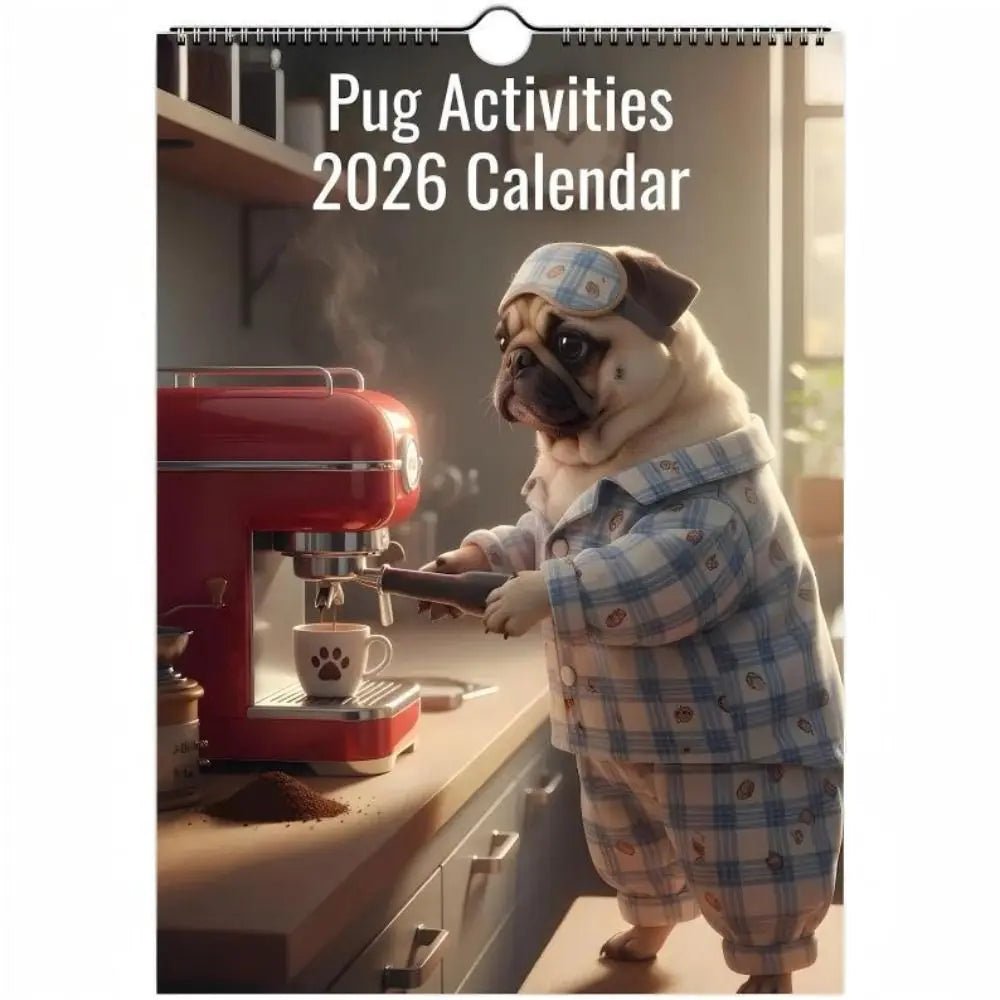 Fantastic Pug Calendar 2026 Beagle German Shepherd Wall Calendar Family Planner Golden Retriever Funny Dog Calendar Home Decor - Buy That Thang