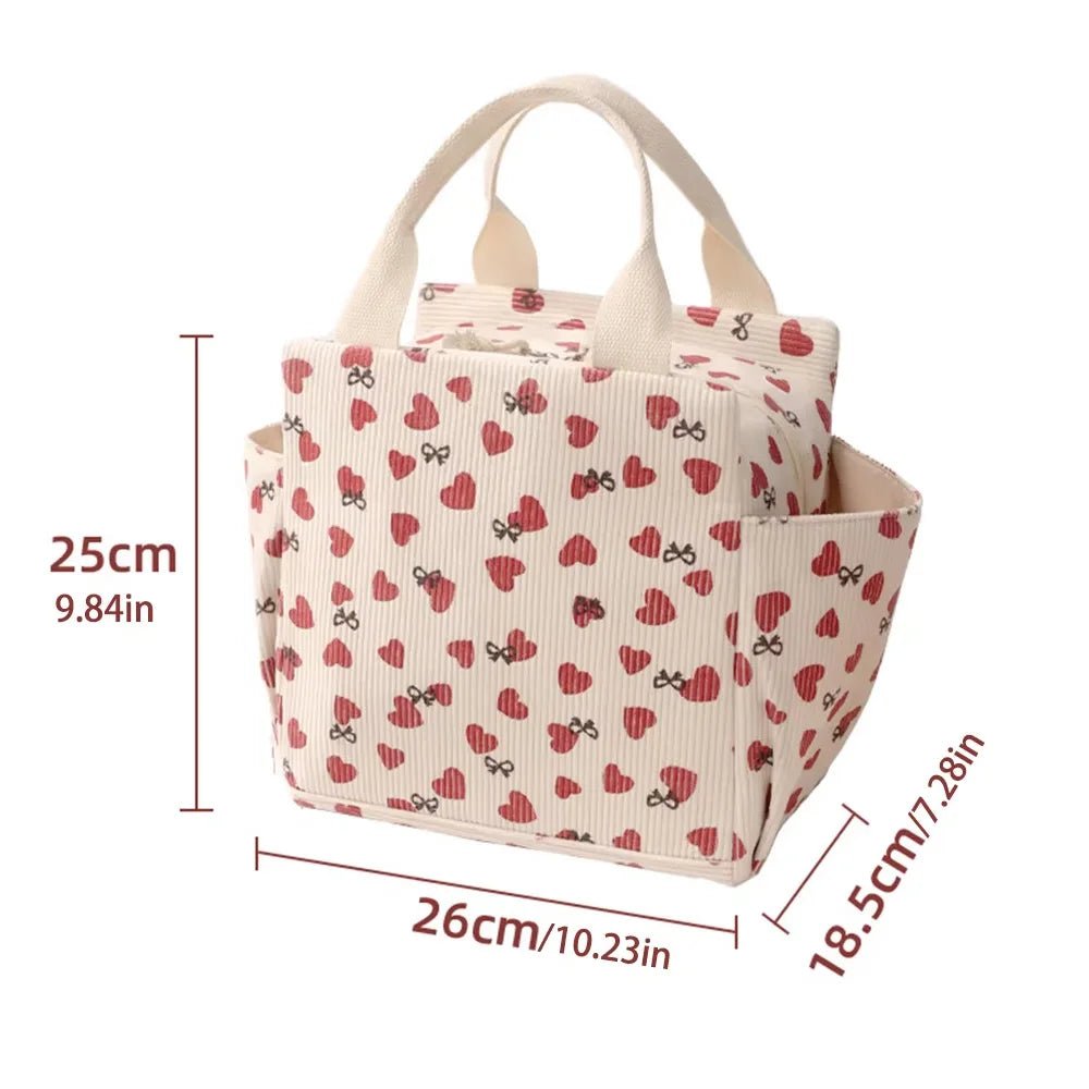 Corduroy Insulated Lunch Tote – Leak - Proof, Reusable Lunch Bag - Buy That Thang