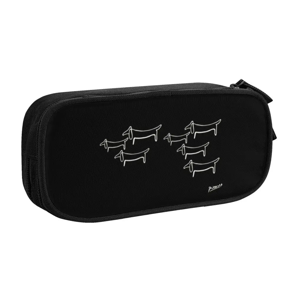 Custom Cute Dachshund Dog Cute Pencil Case Girls Boys Large Capacity Puppy Pet Pencil Pouch School Accessories