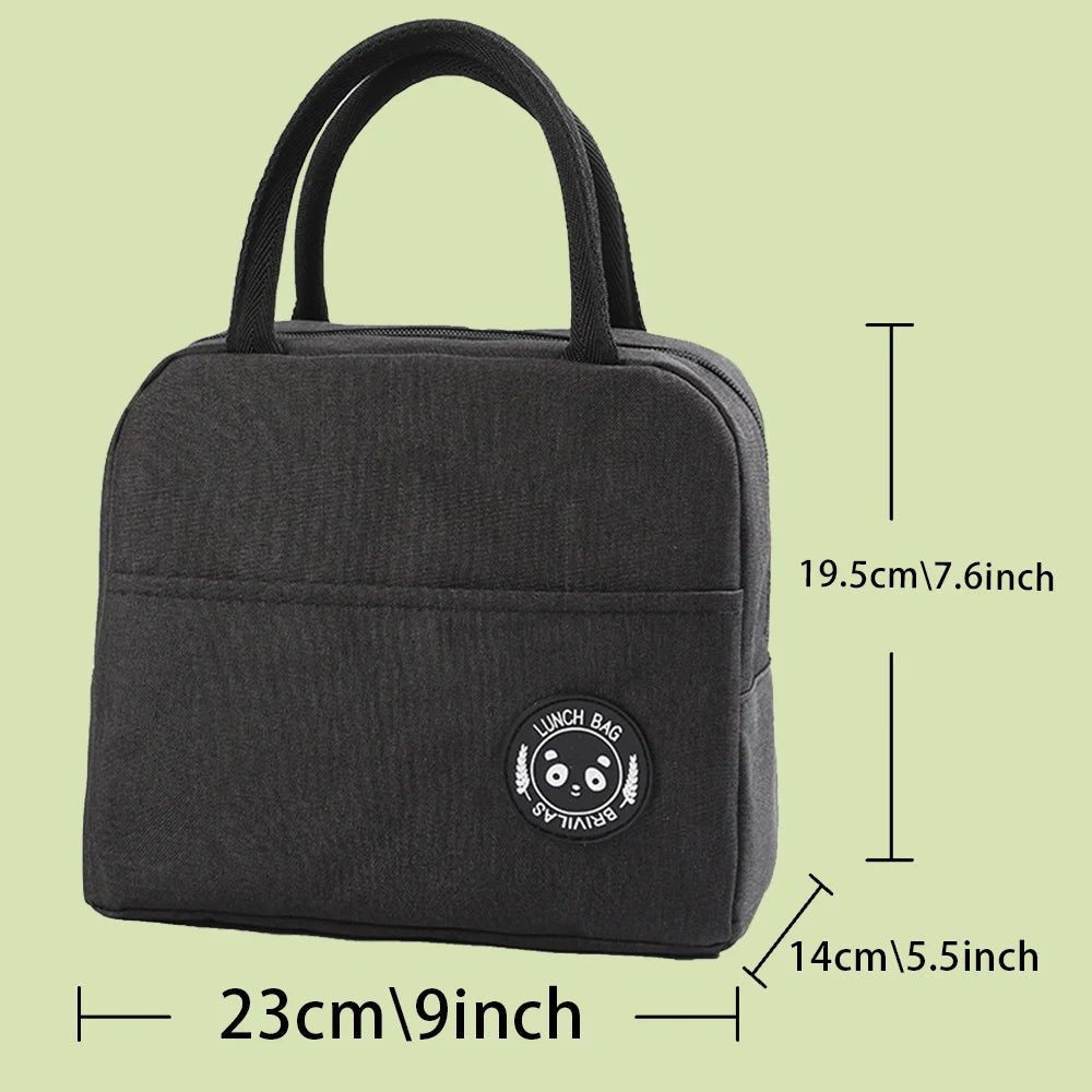 Lunch Bag Cooler Tote Portable Insulated Thermal Canvas Bag Food Picnic Unisex Travel Lunchbox Organizer Bags Gold Letter Print - Buy That Thang