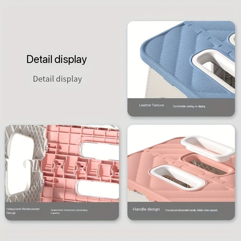 Household Foldable Footstool - (1pc) Anti-slip Surface Footstool, Height 8.7 Inches, Weight Capacity Up to 310 Pounds - ABS Sturdy And Lightweight Plastic Foldable Footstool, Suitable for Kitchen, Bedroom, Bathroom And Living