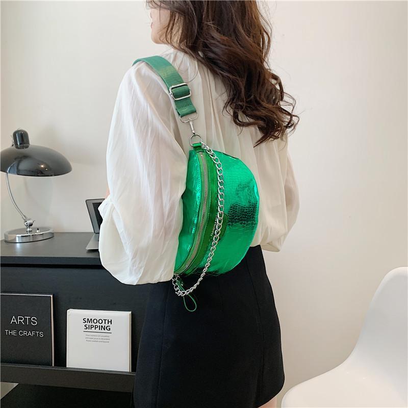 Metallic Crossbody Women Chest Bag One-shoulder Messenger Bag