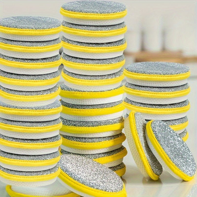 20pcs Durable Kitchen Cleaning Sponge Set, Double - Sided Scratch Resistant Scrubbing Pad, Dishwashing Brush, Multi - Purpose Cleaning, Reusable And Washable, Cleaning Accessories, Kitchen Cleaning Supplies - Buy That Thang