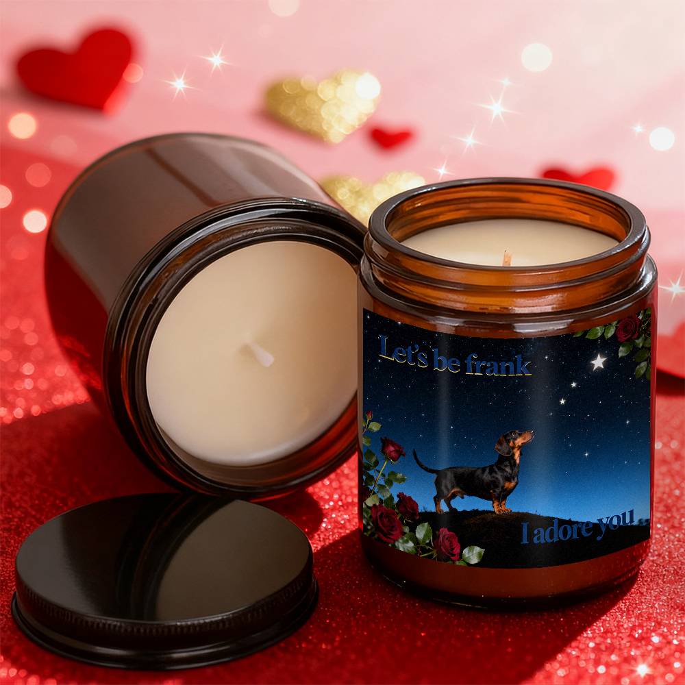 Lavender Scented Dachshund Candle in Glass Jar - Long - Lasting Soy Wax Dog Lover Gift Suitable for Christmas, Valentine's Day, - Cute Dachshund Puppy Themed Home Decor for Fur Mama & Pet Owners - Buy That Thang