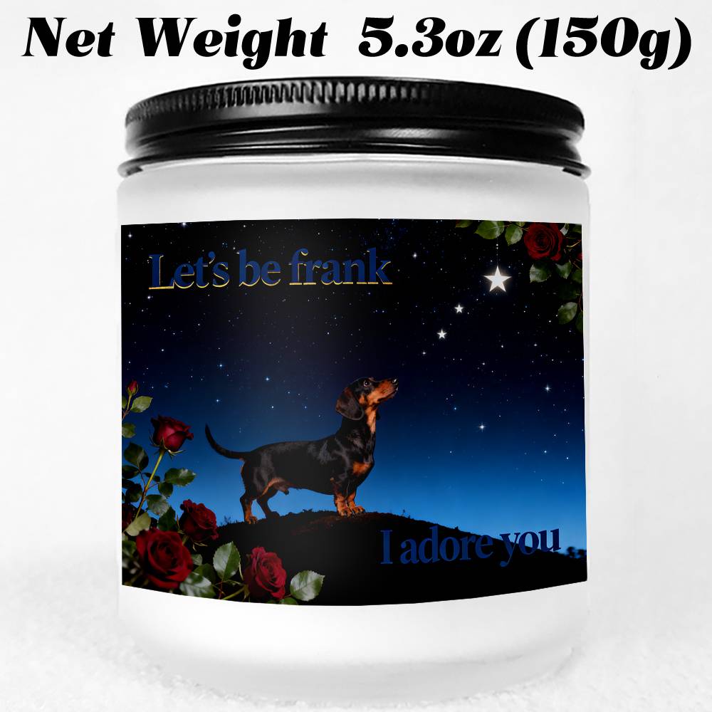 Lavender Scented Dachshund Candle in Glass Jar - Long - Lasting Soy Wax Dog Lover Gift Suitable for Christmas, Valentine's Day, - Cute Dachshund Puppy Themed Home Decor for Fur Mama & Pet Owners - Buy That Thang