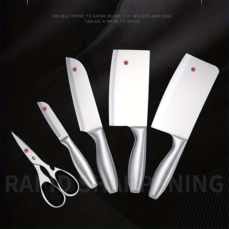 1pc, 4 Stage Handheld Knife Sharpener with Non-Slip Base - Quick Sharpening Tool for Kitchen Knives