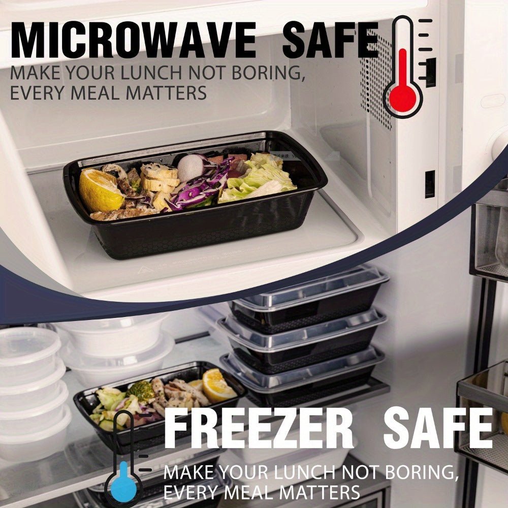 100pcs/ 200pcs Black Rectangular Meal Prep Containers 38oz Stackable And Leakproof Food Storage Container Set Disposale Bento Box Ideal for Takeout And Picnic Microwave & Dishwasher & Freezer Safe Halloween Thanksgiving Day C - Buy That Thang