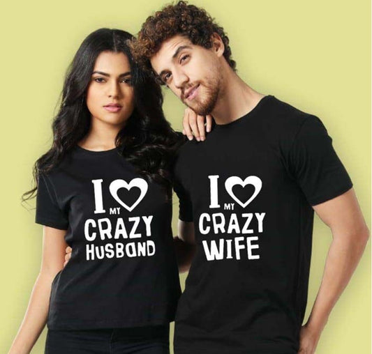 T-shirts For Men And Women, I love Crazy Wife or Husband