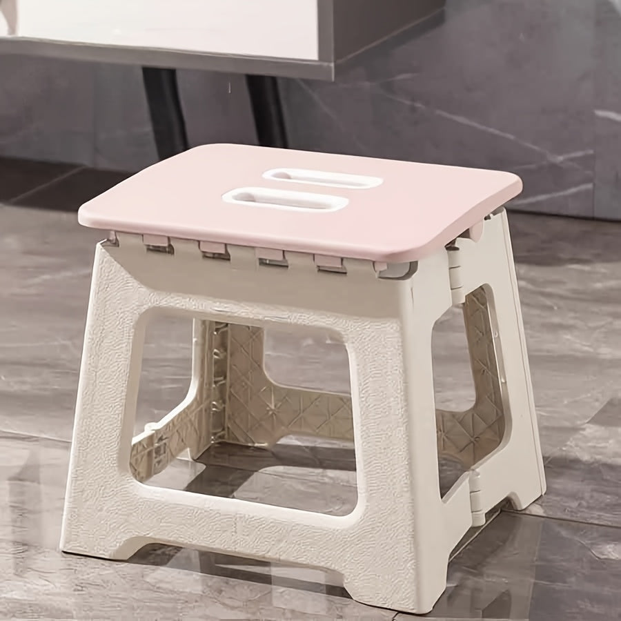 Household Foldable Footstool - (1pc) Anti-slip Surface Footstool, Height 8.7 Inches, Weight Capacity Up to 310 Pounds - ABS Sturdy And Lightweight Plastic Foldable Footstool, Suitable for Kitchen, Bedroom, Bathroom And Living