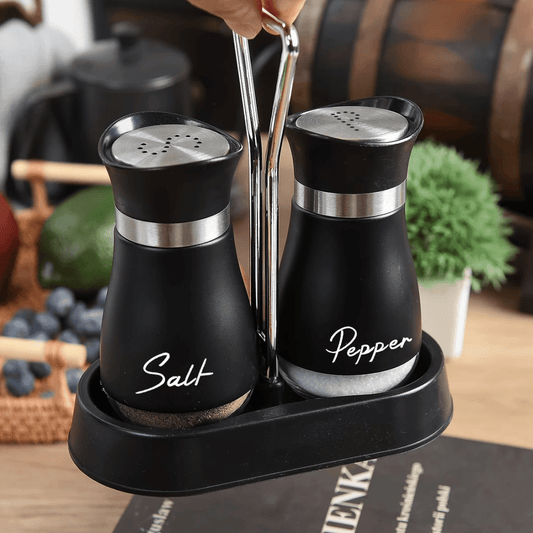 2pcs Glass Spice Jar Set for Holding Pepper, Salt And Other Spices - Perfect for Kitchen Seasoning And Storage - Buy That Thang