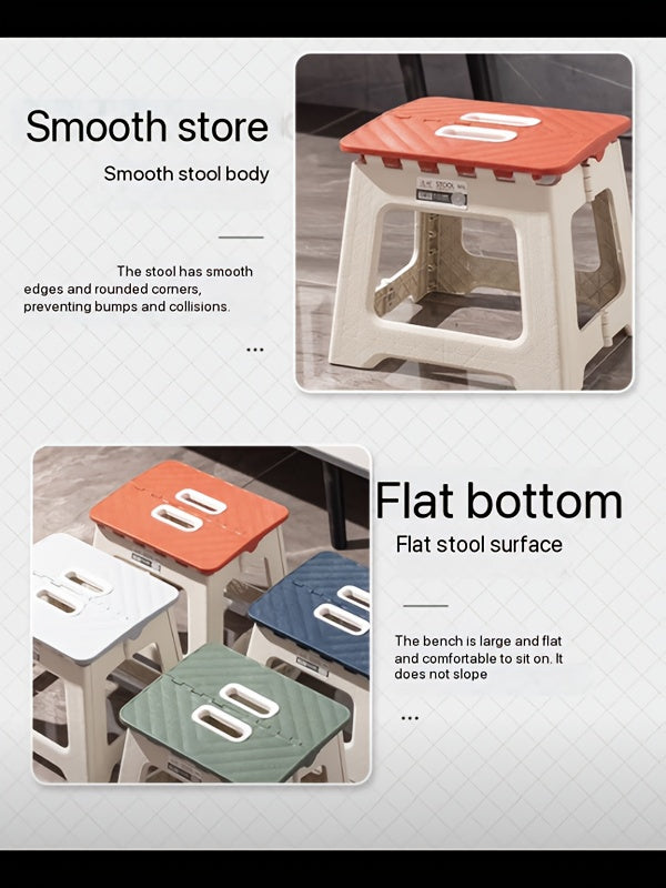 Household Foldable Footstool - (1pc) Anti-slip Surface Footstool, Height 8.7 Inches, Weight Capacity Up to 310 Pounds - ABS Sturdy And Lightweight Plastic Foldable Footstool, Suitable for Kitchen, Bedroom, Bathroom And Living