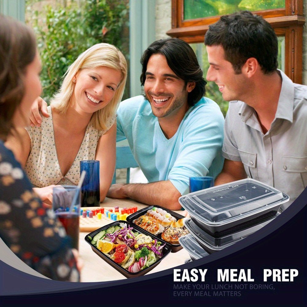 100pcs/ 200pcs Black Rectangular Meal Prep Containers 38oz Stackable And Leakproof Food Storage Container Set Disposale Bento Box Ideal for Takeout And Picnic Microwave & Dishwasher & Freezer Safe Halloween Thanksgiving Day C - Buy That Thang