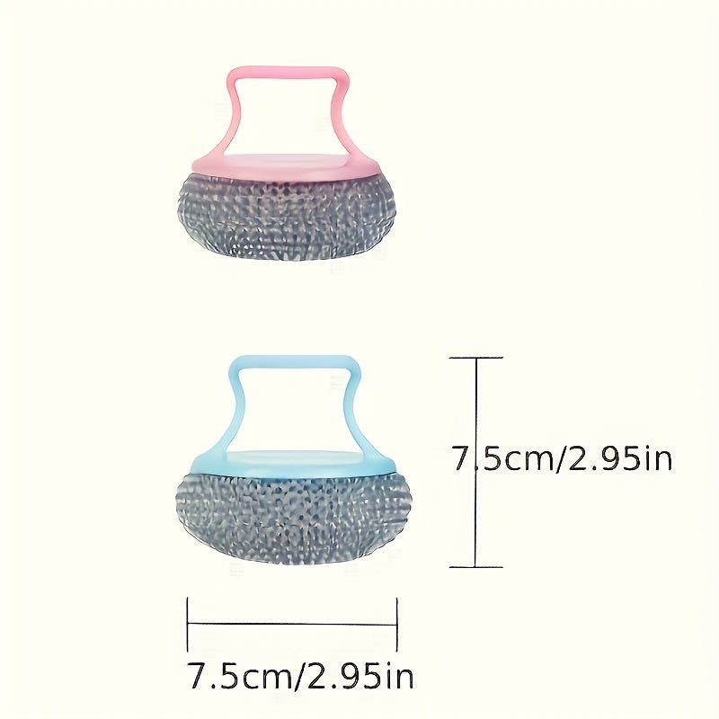 1pc Stainless Steel Cleaning Brush - Ergonomic Handle, Reusable Scrubbing Ball for Cookware, Kitchen, Bathroom, Floor and Outdoor Use, Durable Plastic and Metal Bristles, No Electricity Required, Multifunctional Scrubbing Bal - Buy That Thang
