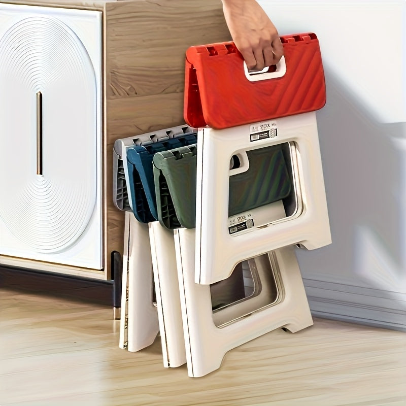 Household Foldable Footstool - (1pc) Anti-slip Surface Footstool, Height 8.7 Inches, Weight Capacity Up to 310 Pounds - ABS Sturdy And Lightweight Plastic Foldable Footstool, Suitable for Kitchen, Bedroom, Bathroom And Living