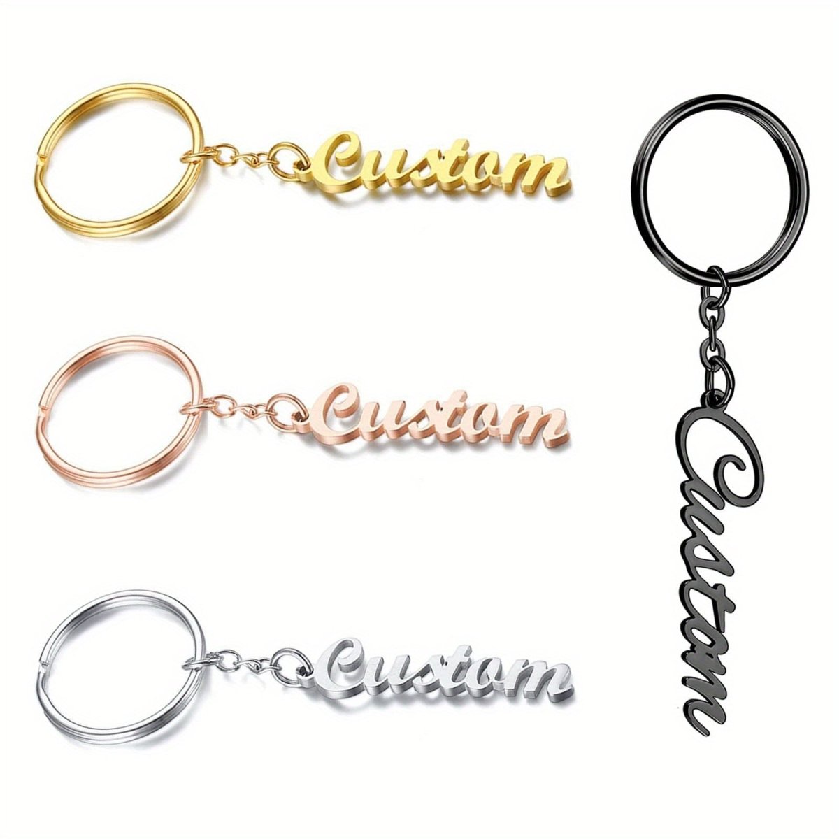 Personalized Stainless Steel Keychain with Custom Name - Buy That Thang