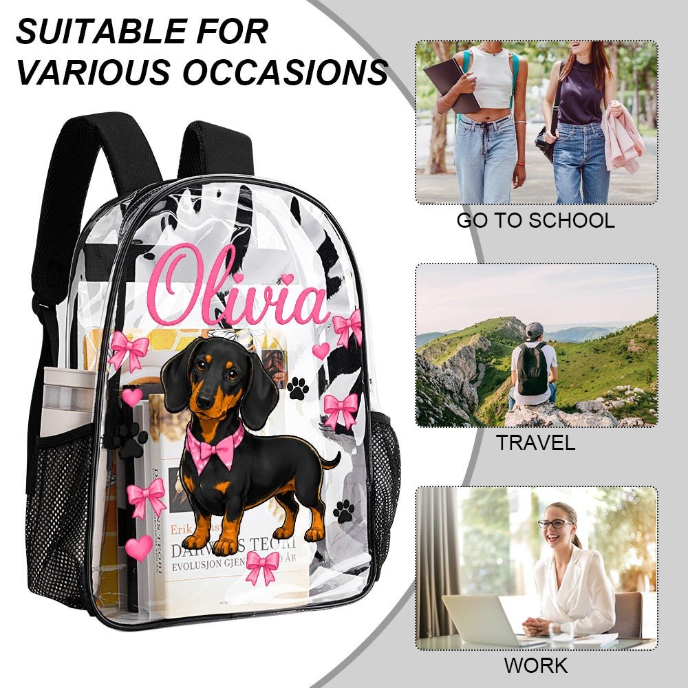 Personalized 17-Inch Clear PVC Everyday Tote Bag