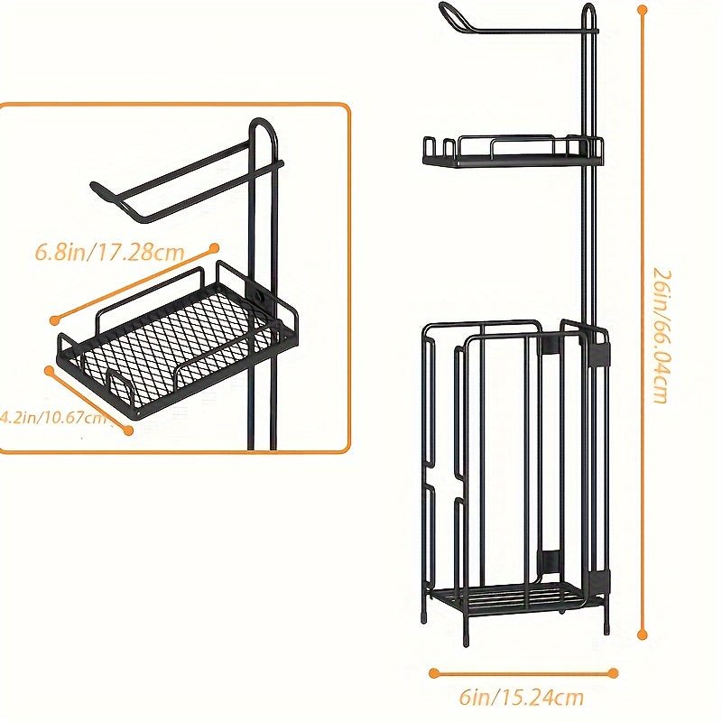 Freestanding Toilet Paper Holder, Metal Trim Freestanding Toilet Paper Roll Holder And Dispenser to Store 3 Extra Rolls Of Reserve Toilet Paper, Christmas - Buy That Thang