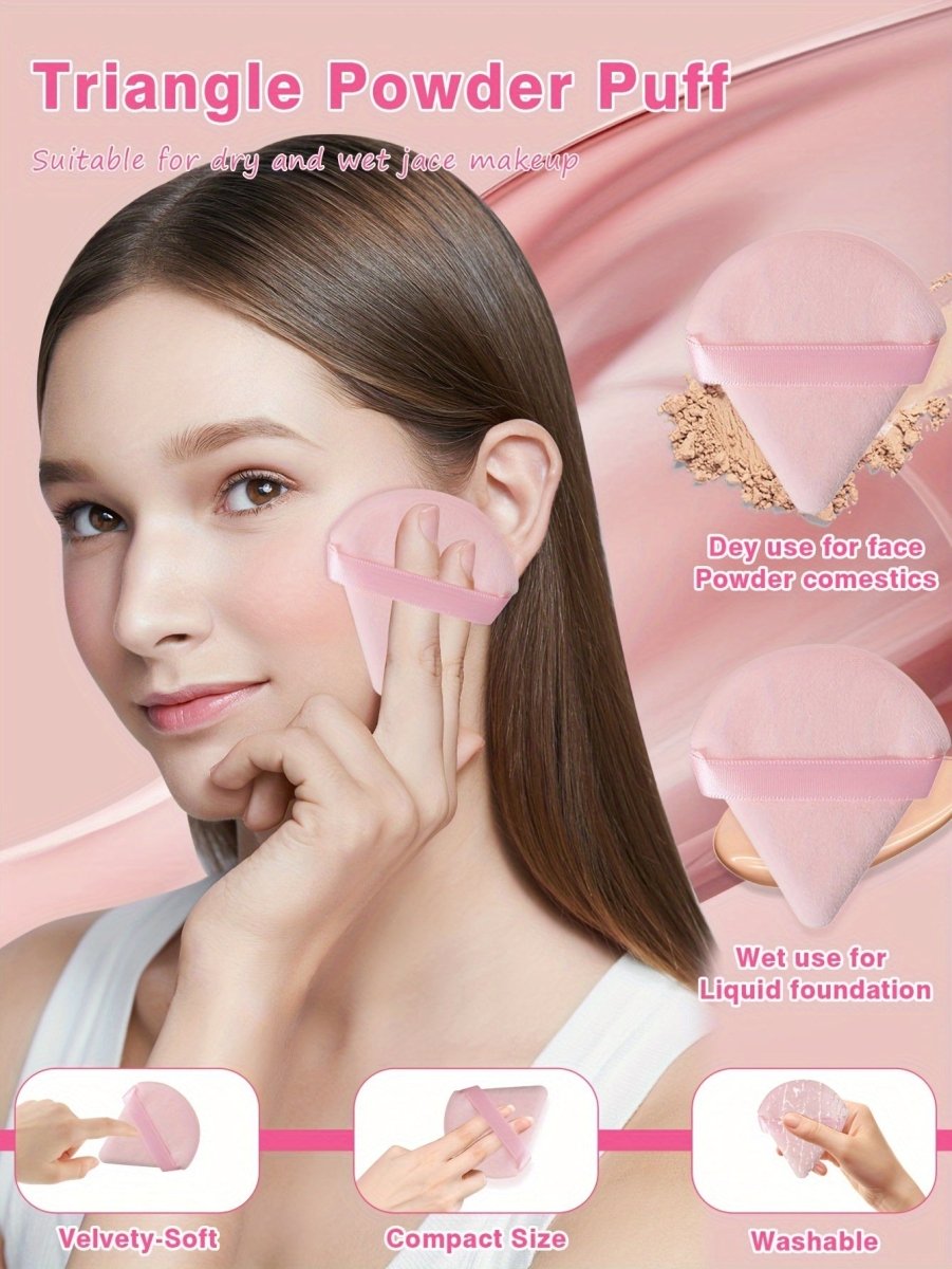 46pcs Makeup Brush And Sponge Set Professional Makeup Brush Set Triangle Foundation Puff Cleaning Foundation Puff Makeup Tool Set - Buy That Thang