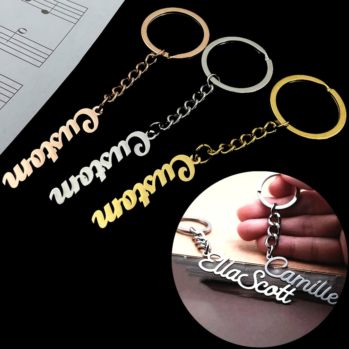 Personalized Stainless Steel Keychain with Custom Name - Buy That Thang