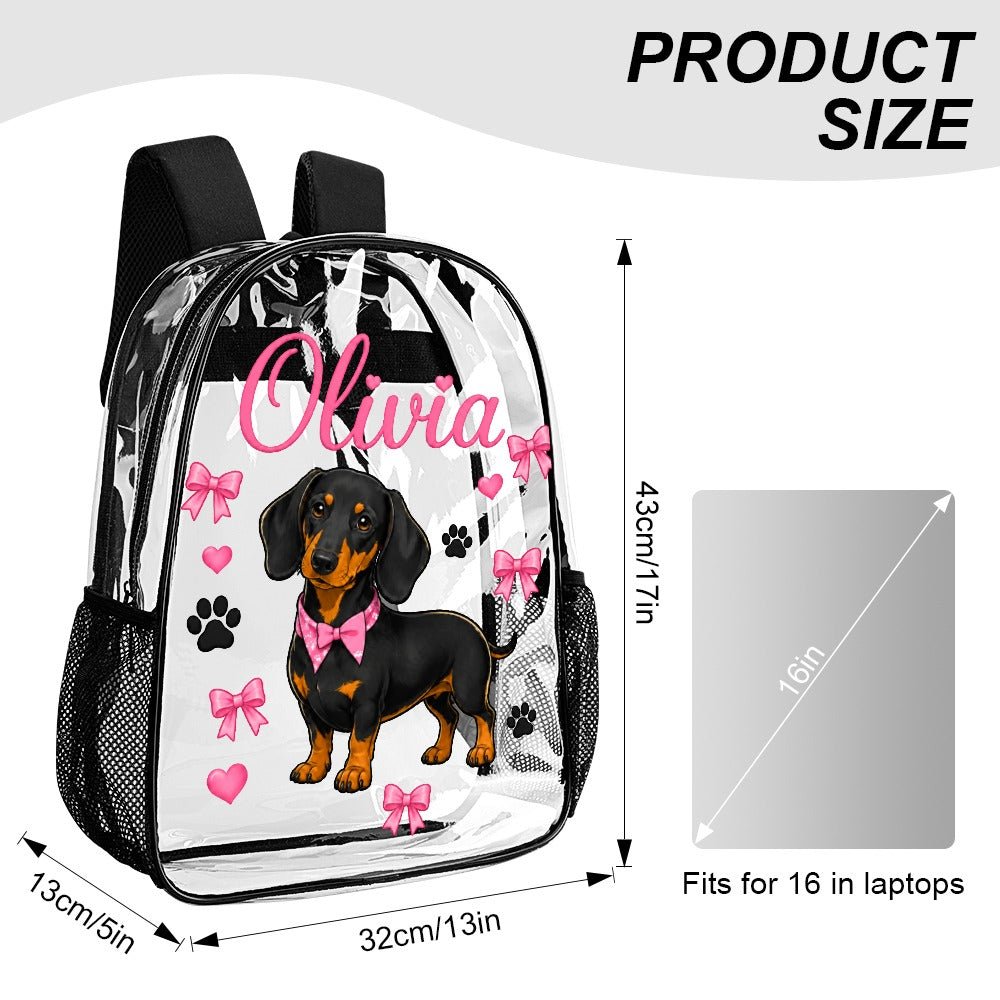 Personalized 17-Inch Clear PVC Everyday Tote Bag