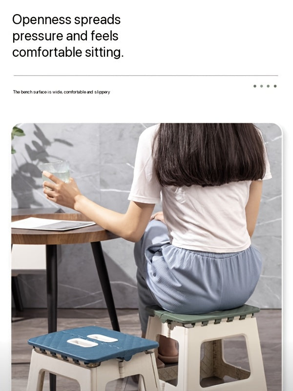 Household Foldable Footstool - (1pc) Anti-slip Surface Footstool, Height 8.7 Inches, Weight Capacity Up to 310 Pounds - ABS Sturdy And Lightweight Plastic Foldable Footstool, Suitable for Kitchen, Bedroom, Bathroom And Living