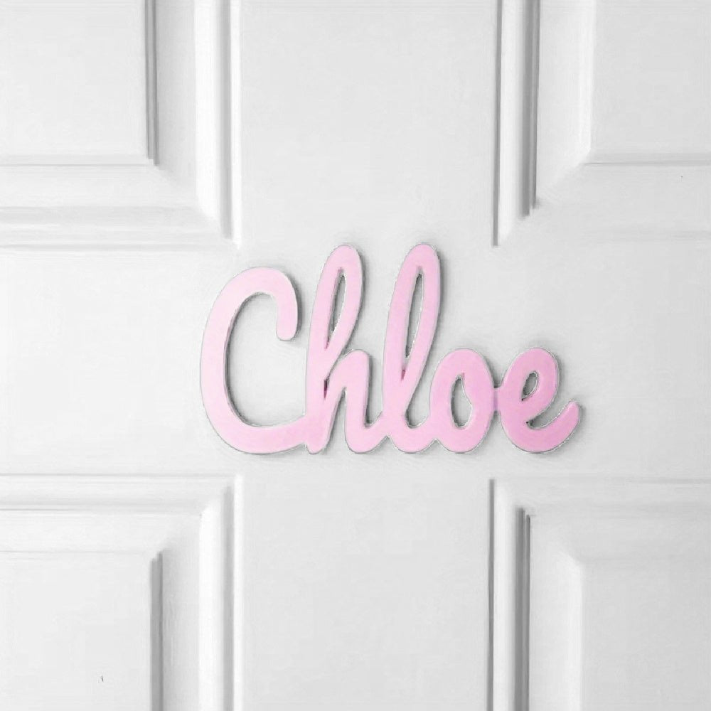 1pc Customizable Acrylic Nameplate - Self - Adhesive Backing, Indoor Wall Art Home Decor, Suitable for Office, Room, and Wall Name Signs - Personalized Bedroom Decor, Room Decoration, Perfect Christmas Gift - Buy That Thang