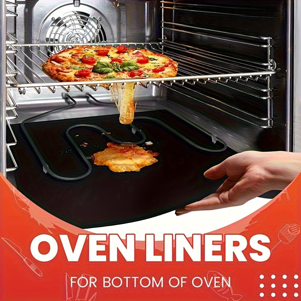 1pc, Oven Liners for Bottom Of Oven, BPA And PFOA Free Oven Mat, Thick Heavy Duty Non Stick Oven Mats for Electric, Gas, Toaster, Convection, Microwave Ovens And Grills, BBQ Accessories, Grill Accessories, Easy Clean Liner, - Buy That Thang