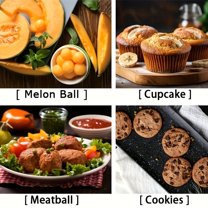 3pcs Cookie Scoops for Baking Include 1 Tbsp/ 2 Tbsp/ 3 Tbsp, Cookie Dough Scoop, Ice Cream Scoop Set, for Cookie, Cupcake, Melon Ball, Meatball, Ice Cream, Halloween And Christmas Kitchen Gifts - Buy That Thang