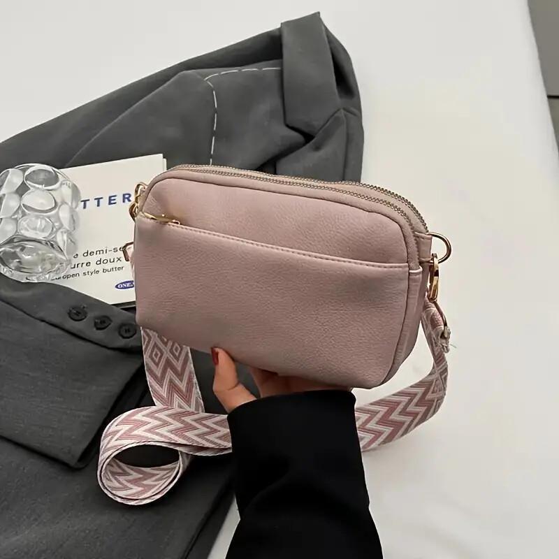 Fashion Puzzle Triple Zip Small Crossbody Bag Lady Bag Woman Oblique Straddle Bag,Shoulder Bag - Buy That Thang