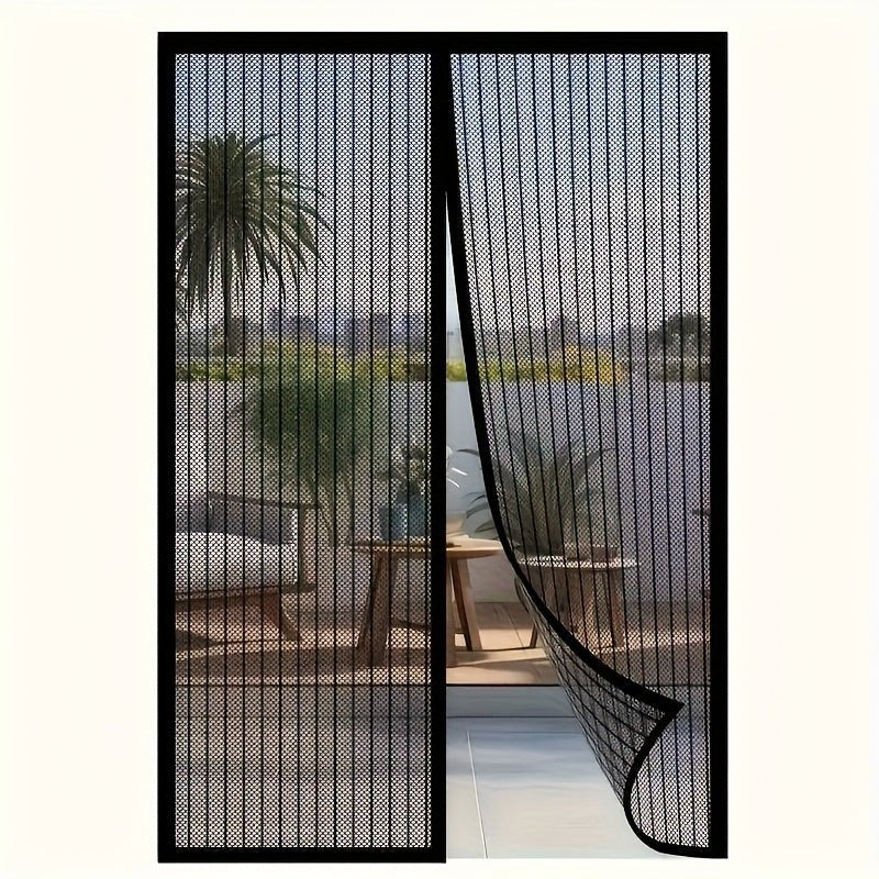 [Durable Magnetic Screen Door] Heavy Duty, Durable Magnetic Screen Door - No Manual Operation, Insect - Proof Partition with Frame Shackle for Pets & Youngsters, Easy Install for Indoor/Outdoor Use, Modern Door Accessory - Buy That Thang