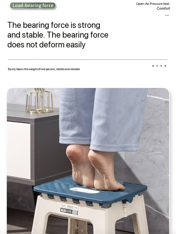 Household Foldable Footstool - (1pc) Anti-slip Surface Footstool, Height 8.7 Inches, Weight Capacity Up to 310 Pounds - ABS Sturdy And Lightweight Plastic Foldable Footstool, Suitable for Kitchen, Bedroom, Bathroom And Living